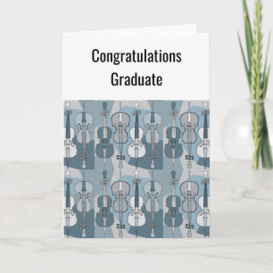 Cello Pattern Graduation Card