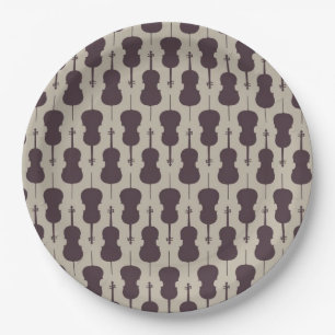 Cello Pattern Paper Plate