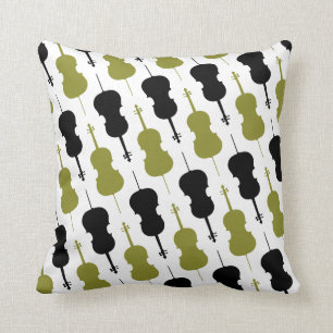 Cello Pattern Throw Pillow