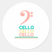 Cello Pink Bass Clef