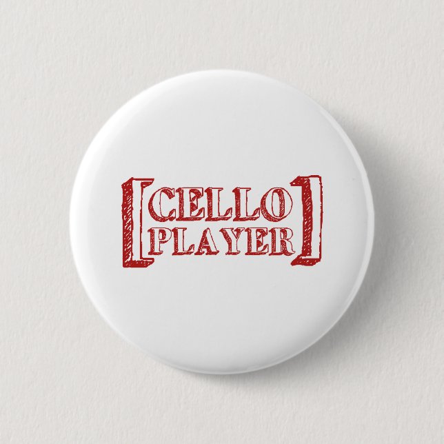Cello Player 2 Inch Round Button (Front)