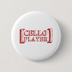 Cello Player 2 Inch Round Button