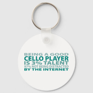 Cello Player 3% Talent Keychain
