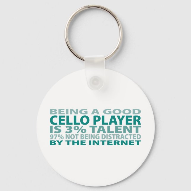 Cello Player 3% Talent Keychain (Front)