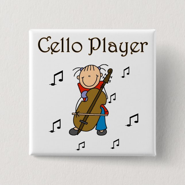 Cello Player Button (Front)