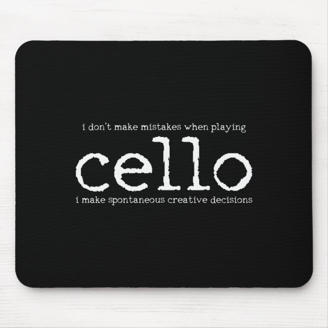 Cello Player Cellist Funny Gift  Mouse Pad (Front)
