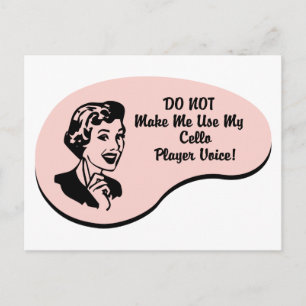 Cello Player Voice Postcard