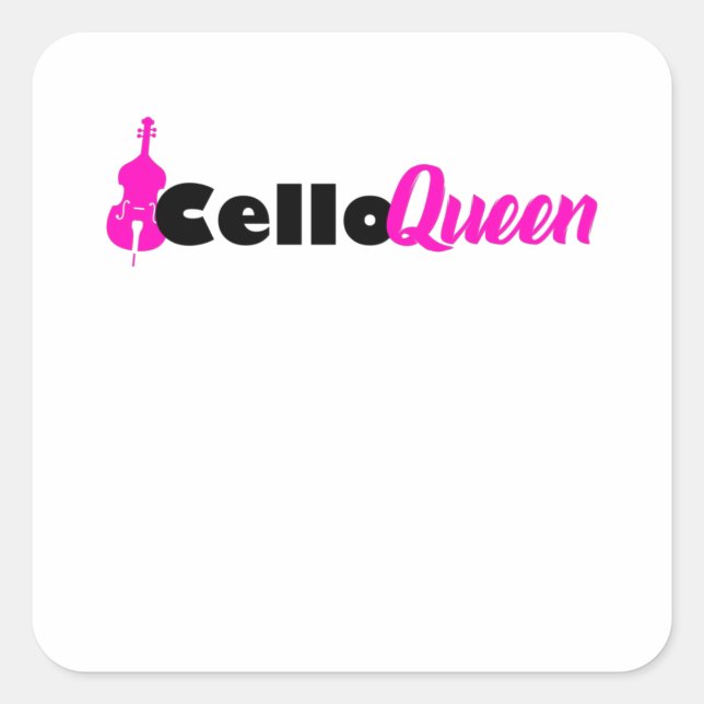 cello queen square sticker (Front)