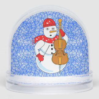 Cello Snowman Globe
