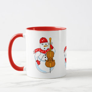 Cello Snowman Mug