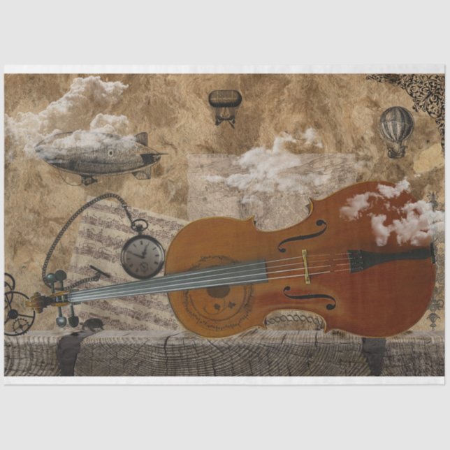 Cello Steampunk Suite Tissue Paper (Front)