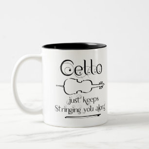 Cello String Along Two-Tone Coffee Mug