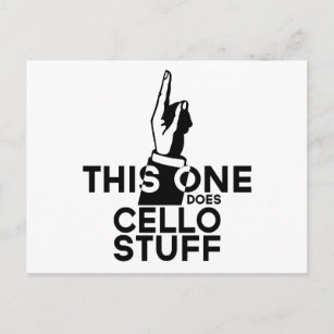 Cello Stuff - Funny Cello Music Postcard