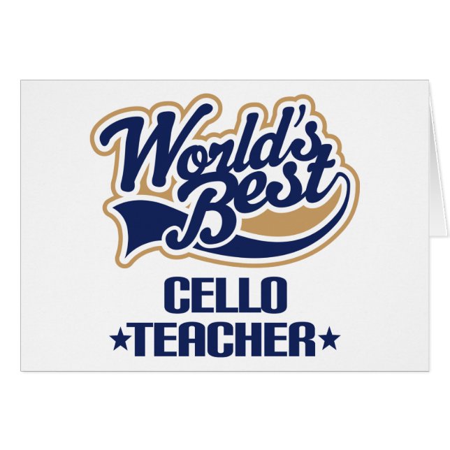 Cello Teacher Gift (Front Horizontal)