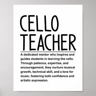 Cello teacher poster