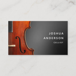 Cello Teacher Professional Musician Simple Business Card