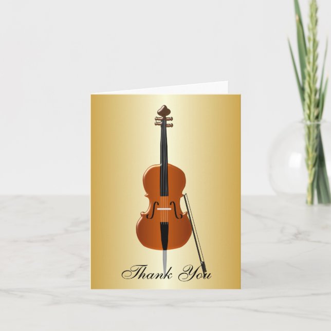 Cello Thank You Card (Front)