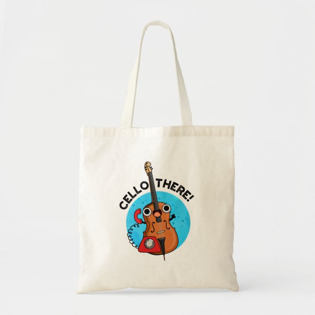 Cello There Funny Telephone Pun  Tote Bag (Front)