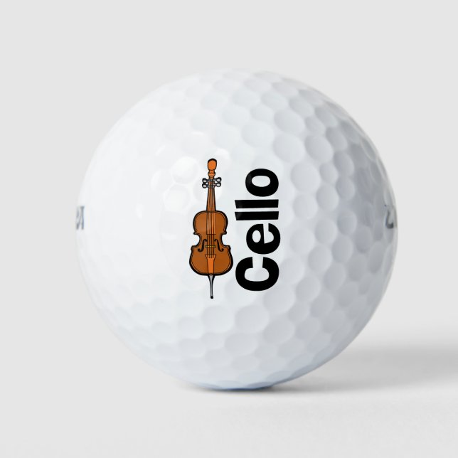 Cello Vertical Text Golf Balls (Front)