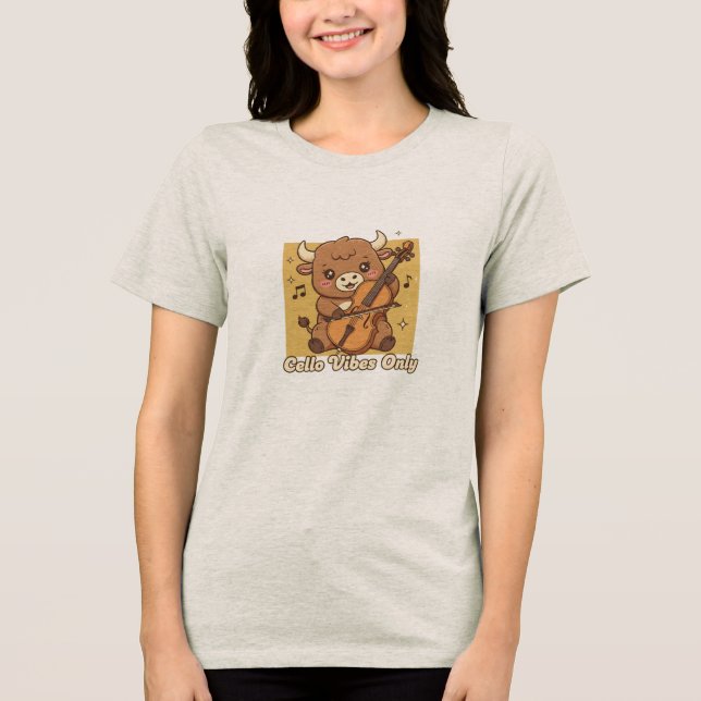 Cello Vibes Only Tri-Blend Shirt (Front)