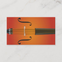 Cello, violin, viola business card design
