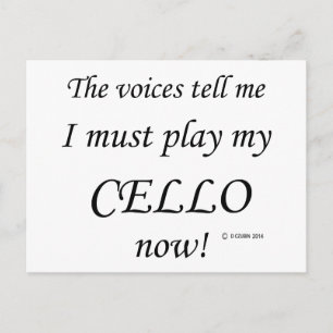 Cello Voices Say Must Play Postcard