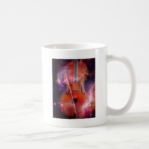 Cello with with stars and space clouds. coffee mug