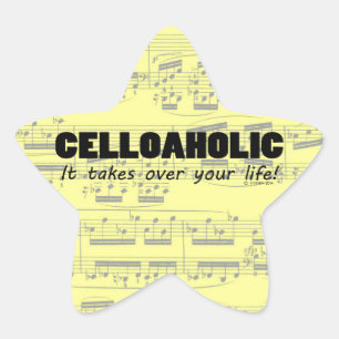 Celloaholic Life Star Sticker