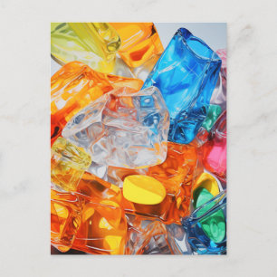 Cellophane gems postcard