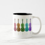 Cellos and Colour Two-Tone Coffee Mug<br><div class="desc">Choose from a variety of gifts for your favourite cello player.</div>