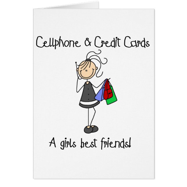 Cellphone And Credit Cards Card (Front)