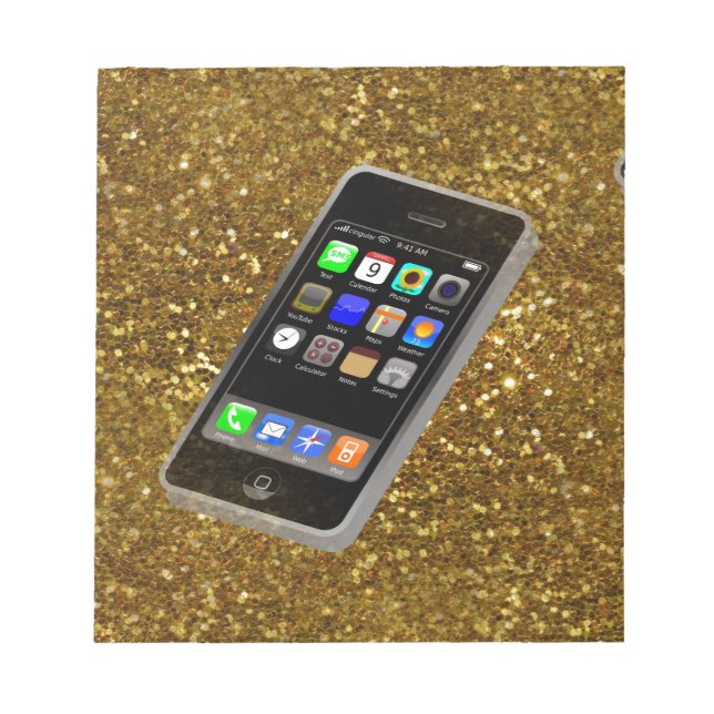 cellphone bling notepad (Front)