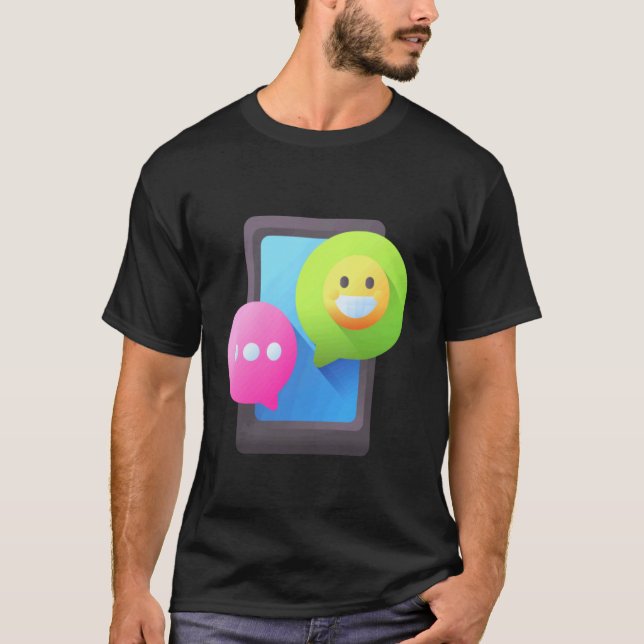 Cellphone Message Text Notification Chat T-Shirt (Front)