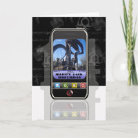 Cellphone, mobile phone text message Happy Birthda