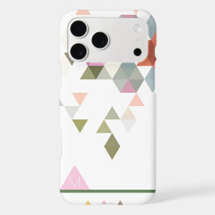 Cellule de monogramme de triangle multicolore mode