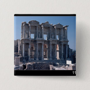 Celsus Library, built in AD 135 2 Inch Square Button