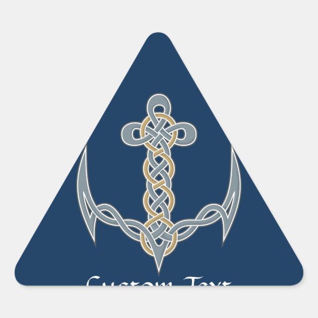 Celtic Anchor 1 Triangle Sticker (Front)