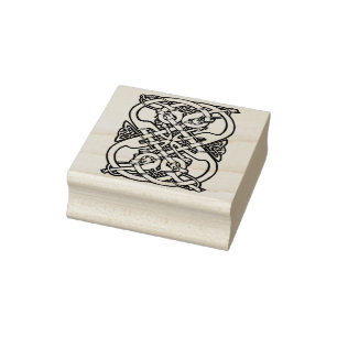 Celtic animals illustration art stamp