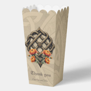 Celtic art and floral splendour in warm tones favor box