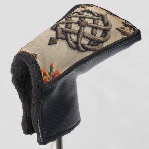 Celtic art and floral splendour in warm tones. golf head cover