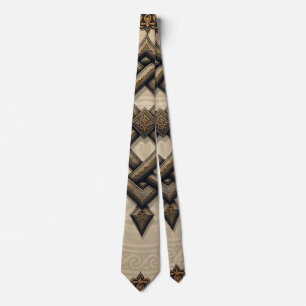 Celtic art and floral splendour in warm tones.  tie