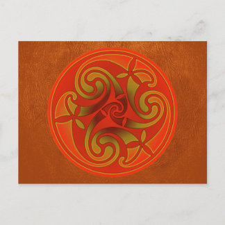 Celtic Art Spiral Design Postcard