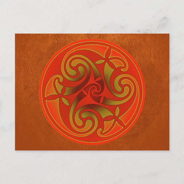 Celtic Art Spiral Design Postcard (Front)
