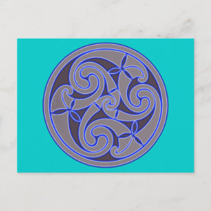 Celtic Art Spiral Design Postcard