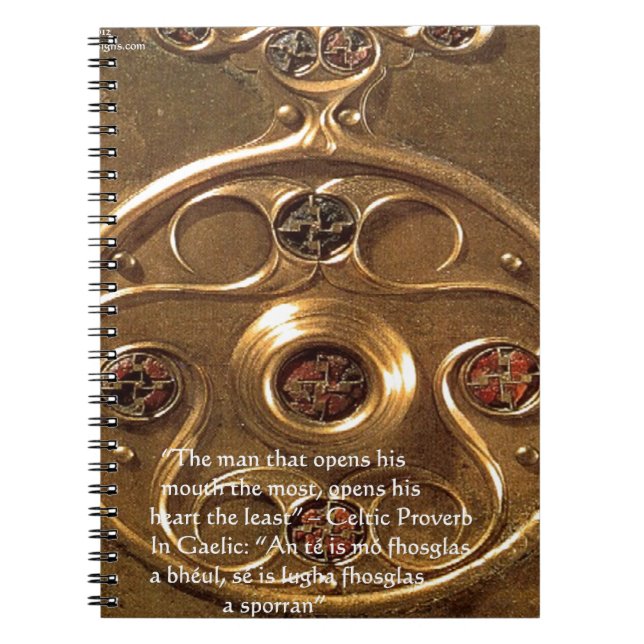 Celtic Artifact & Proverb Gifts & Cards Notebook (Front)