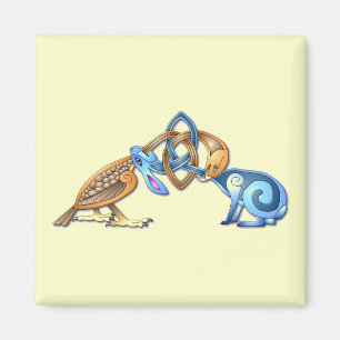 Celtic bird and rabbit Magnet