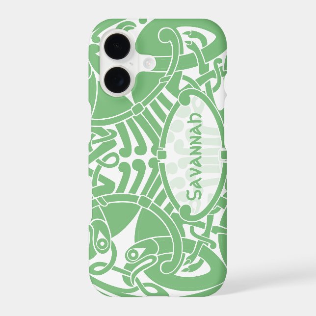 Celtic Bird Circle Pattern Personalized iPhone (Back)