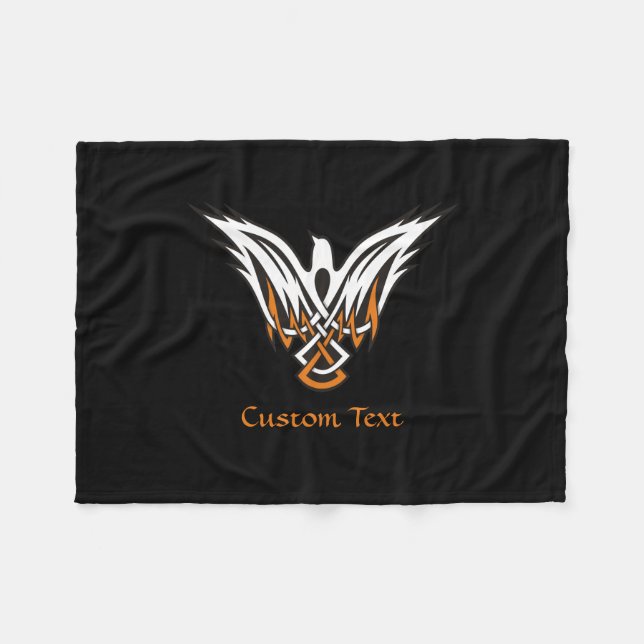Celtic Bird Fleece Blanket (Front (Horizontal))