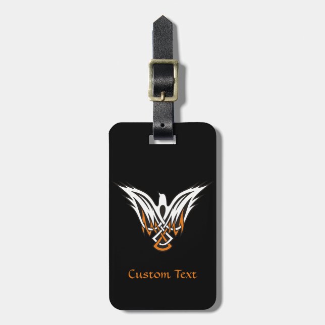 Celtic Bird Luggage Tag (Front Vertical)