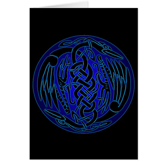 Celtic Birds of Peace (blue version) (Front)
